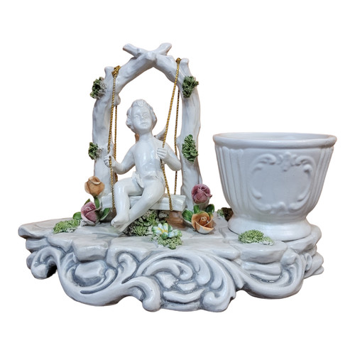 Putto altalena statuina - su,